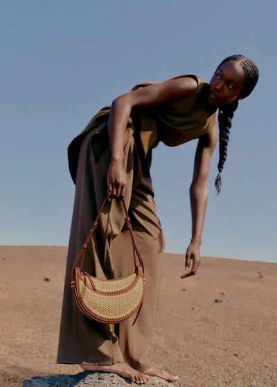 Bagimore Poléne Numéro Dix Hasır Örgü Deri Çanta