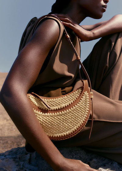 Bagimore Poléne Numéro Dix Hasır Örgü Deri Çanta