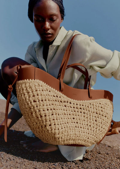 Bagimore Poléne Cyme Hasır Örgü Hakiki Deri Çanta