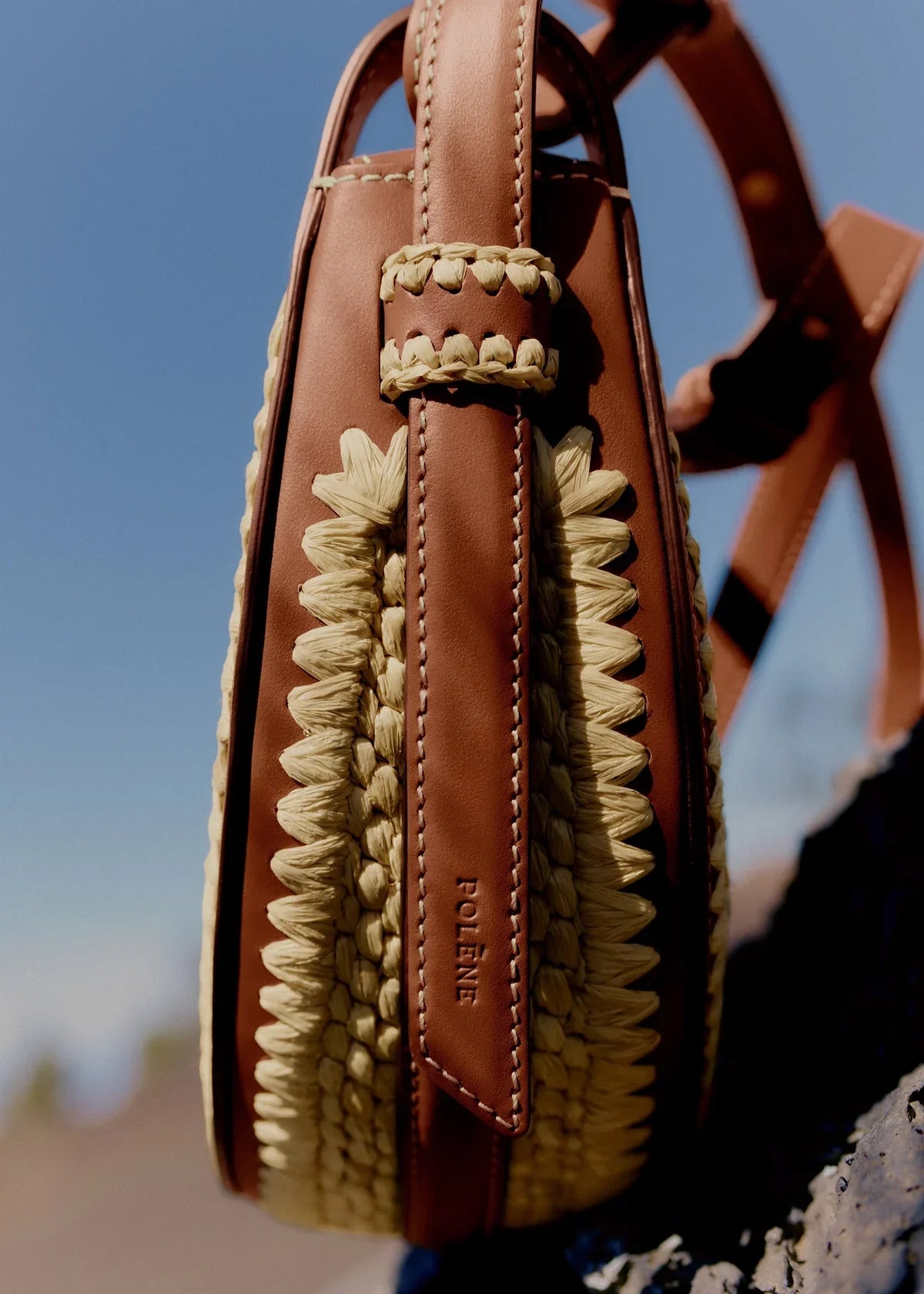 Bagimore Poléne Numéro Dix Hasır Örgü Deri Çanta