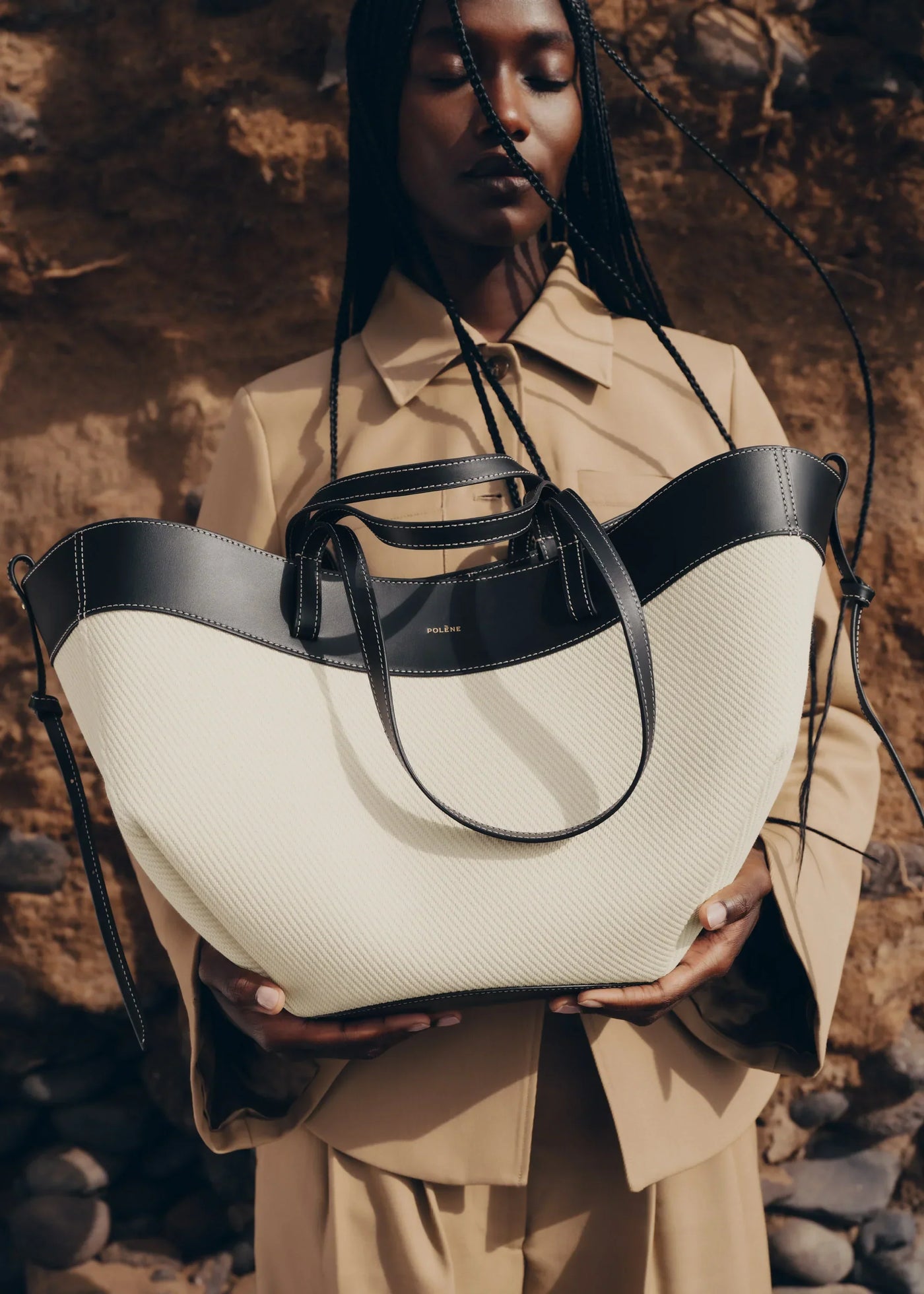 Bagimore Poléne Cyme Canvas Hakiki Deri Çanta