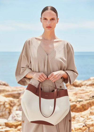 Bagimore Poléne Cyme Canvas Hakiki Deri Çanta